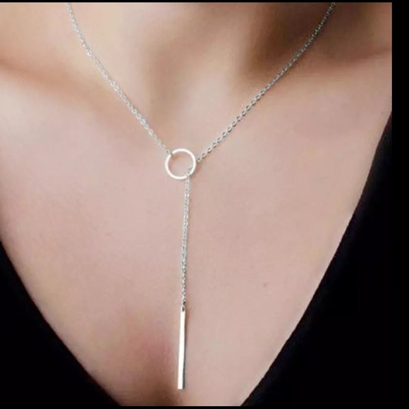 🔥3/$15 or 6/$25🔥Circle Lariat Choker Necklace - Picture 3 of 4